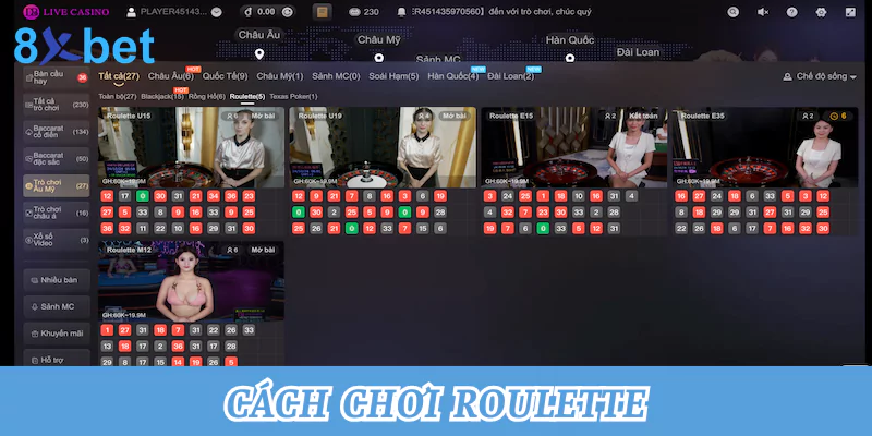 Hướng dẫn cách chơi Roulette đúng chuẩn tại nhà cái 8xbet 4 Cách chơi Roulette